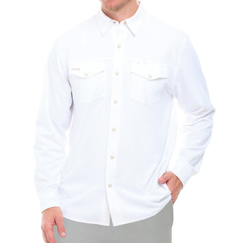 White StockYard Shirt | Long Sleeve-GameGuard