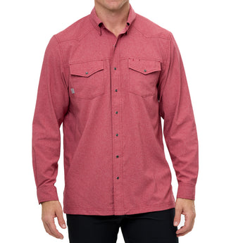 Crimson Pearl Snap Shirt | Long Sleeve-GameGuard