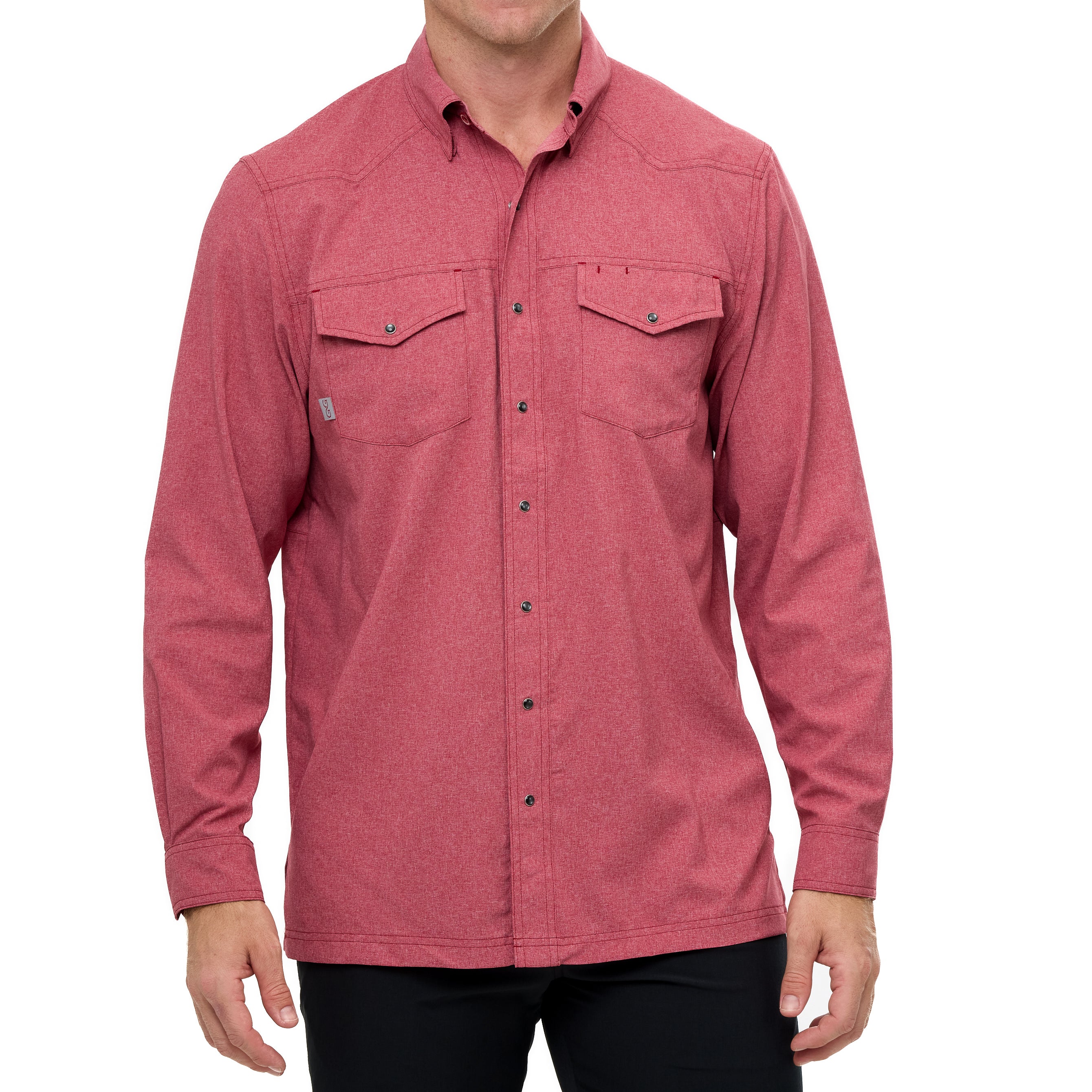 Crimson Pearl Snap Shirt | Long Sleeve Crimson Pearl Snap Shirt | Long Sleeve