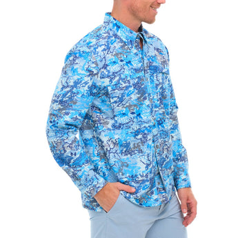 GameGuard Blue Digital Explorer Shirt | Long Sleeve-GameGuard