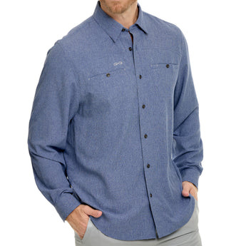 Indigo Maverick Shirt | Long Sleeve-GameGuard