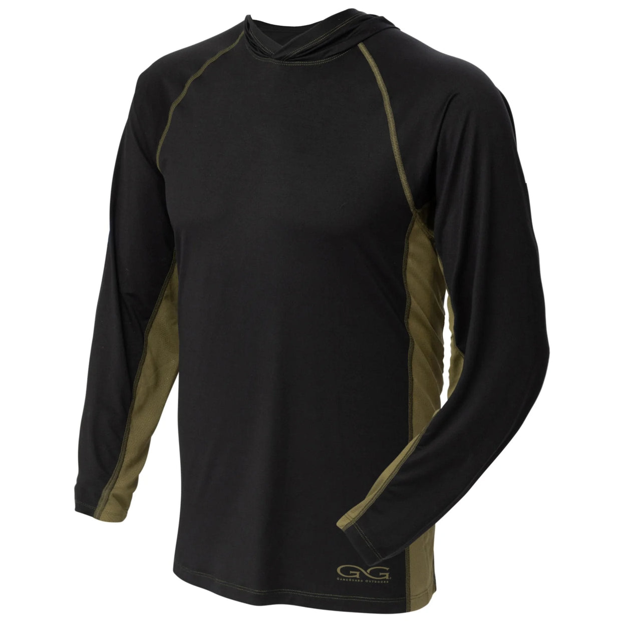 Caviar + Olive Performance Hoody - GameGuard dri fit long sleeve fishing shirt