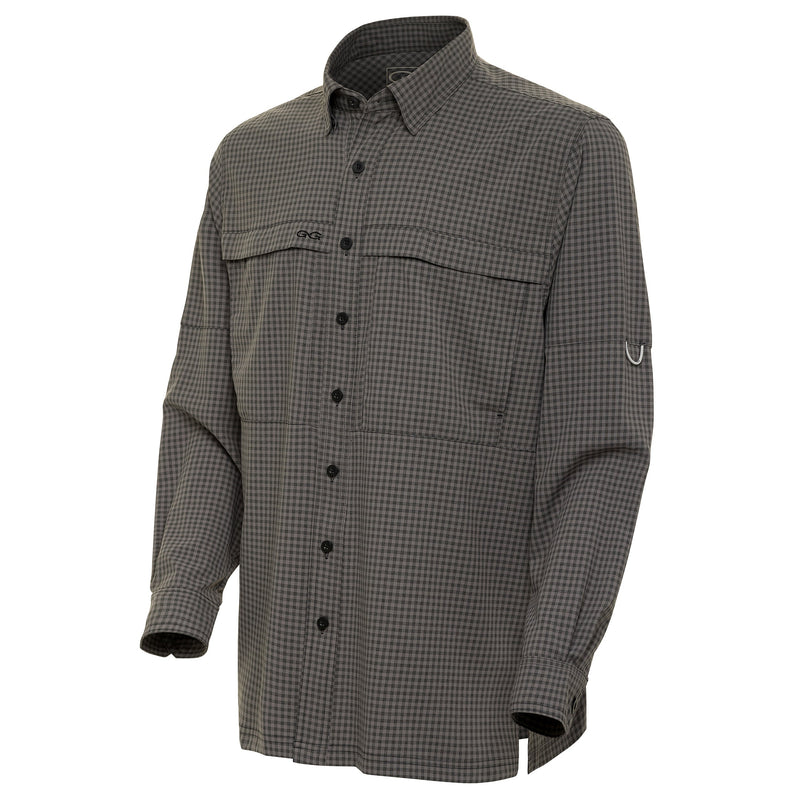 Cargue la imagen en el visor de la galería, GunMetal TekCheck Shirt | Long Sleeve - GameGuard
