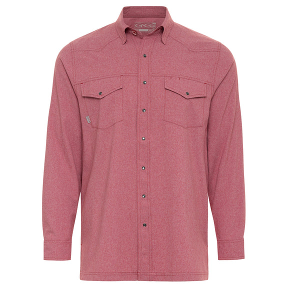 Crimson Pearl Snap Shirt | Long Sleeve - GameGuard