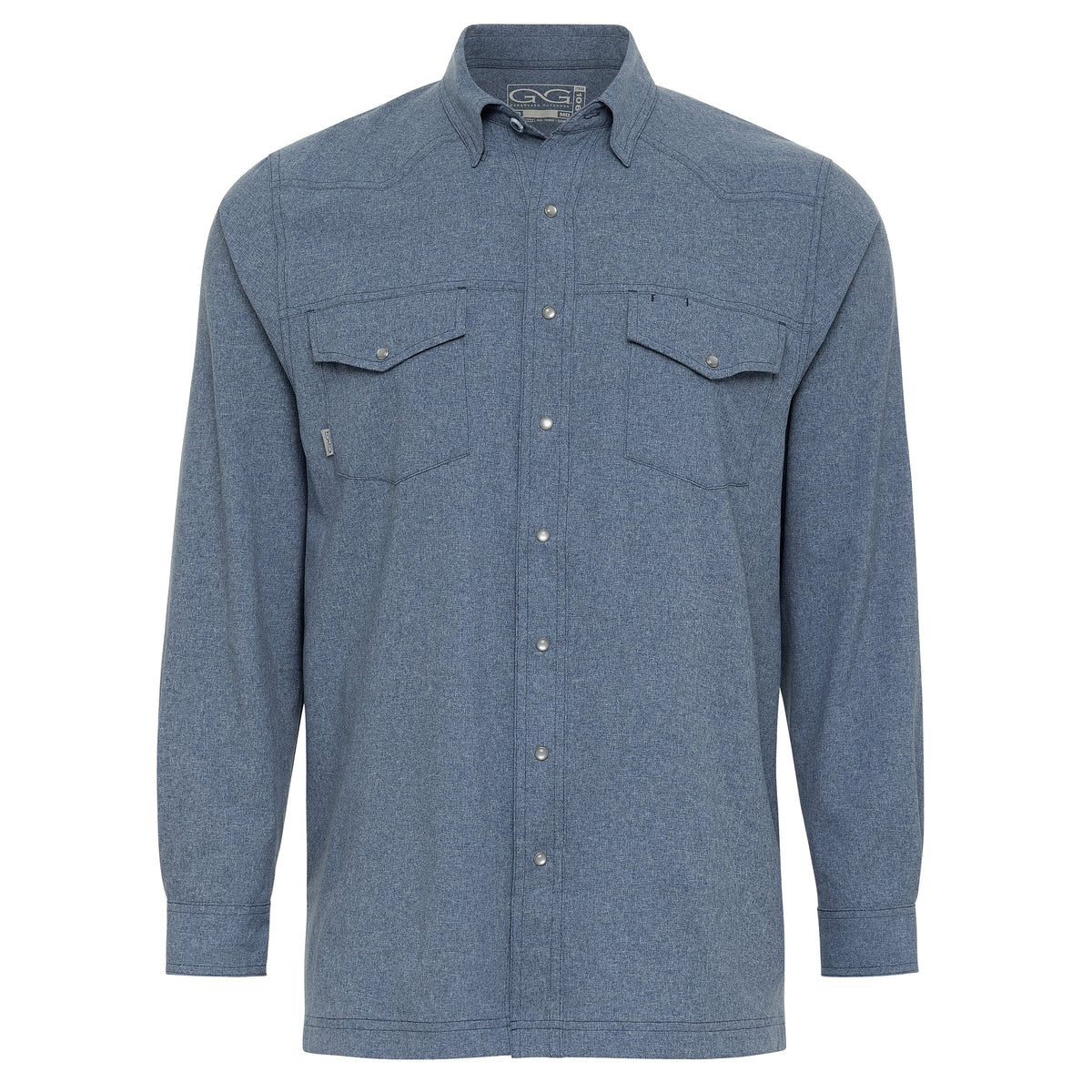 Deep Water Pearl Snap Shirt | Long Sleeve-GameGuard