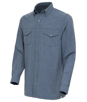 Deep Water Pearl Snap Shirt | Long Sleeve-GameGuard