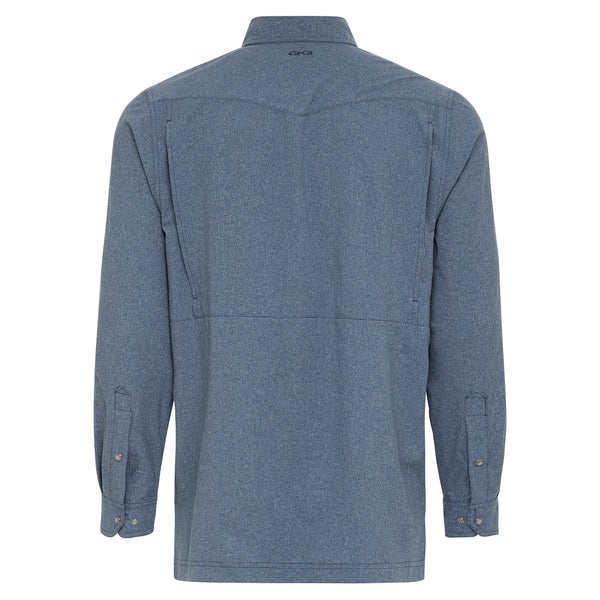 Deep Water Pearl Snap Shirt | Long Sleeve-GameGuard