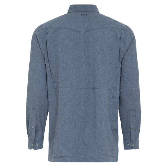 Deep Water Pearl Snap Shirt | Long Sleeve - GameGuard