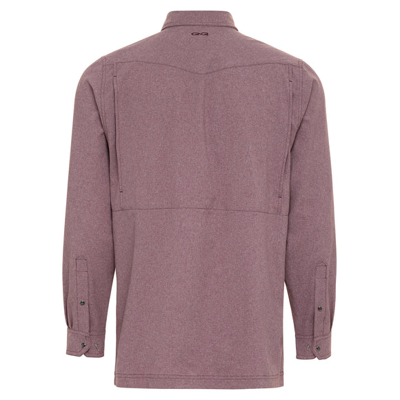 Maroon Pearl Snap Shirt | Long Sleeve - GameGuard