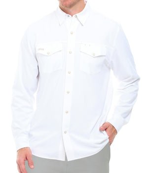 White StockYard Shirt | Long Sleeve-GameGuard