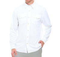White StockYard Shirt | Long Sleeve-GameGuard