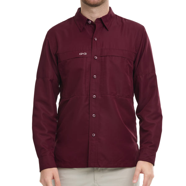 Maroon Explorer Shirt | Long Sleeve-GameGuard