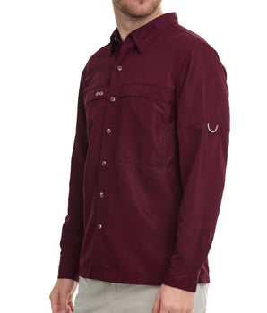 Maroon Explorer Shirt | Long Sleeve-GameGuard