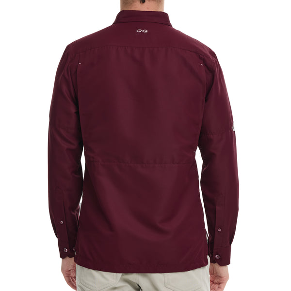 Maroon Explorer Shirt | Long Sleeve-GameGuard