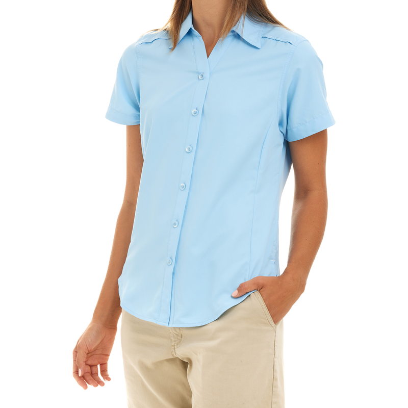 Load image into Gallery viewer, GameGuard RainWater Ladies&#39; Classic MicroFiber Shirt, offering style and performance for women in outdoor settings.
