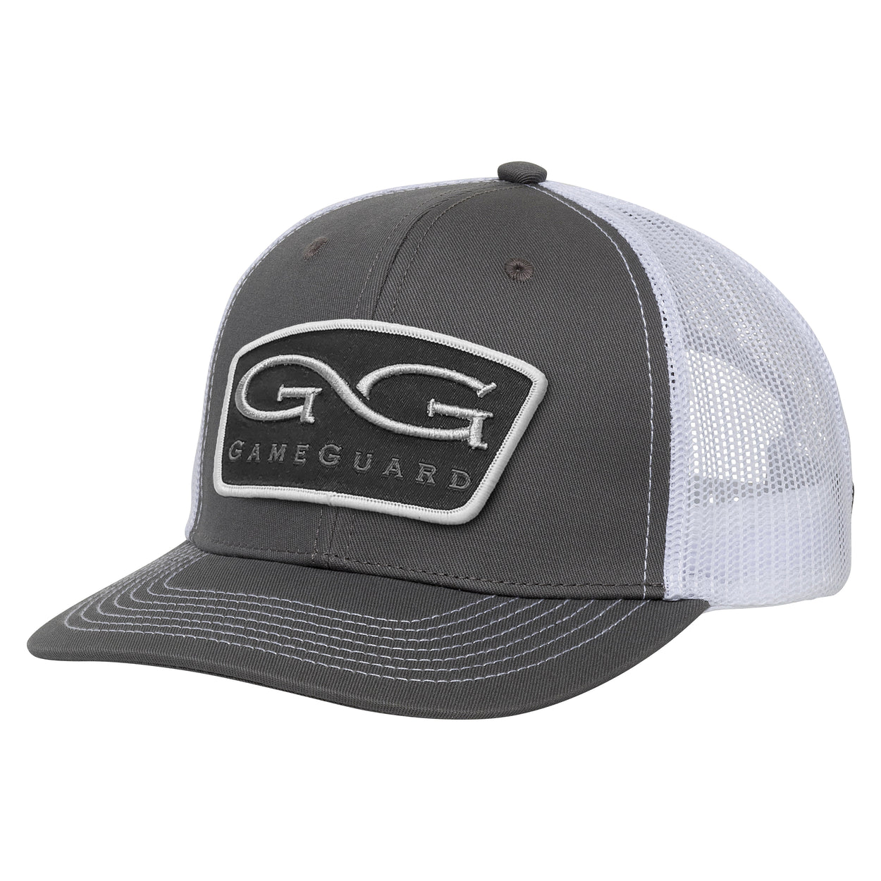 Caps And Visors - GunMetal Cap | White MeshBack