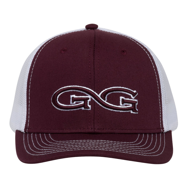 Cargue la imagen en el visor de la galería, Maroon Cap | White MeshBack - GameGuard
