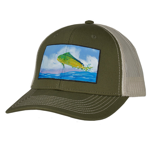 MeshBack Cap - Olive Cap | Stone MeshBack