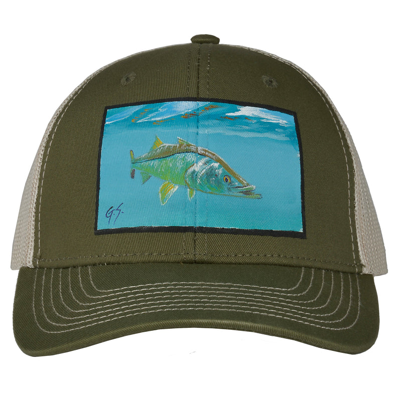 Load image into Gallery viewer, MeshBack Cap - Olive Cap | Stone MeshBack
