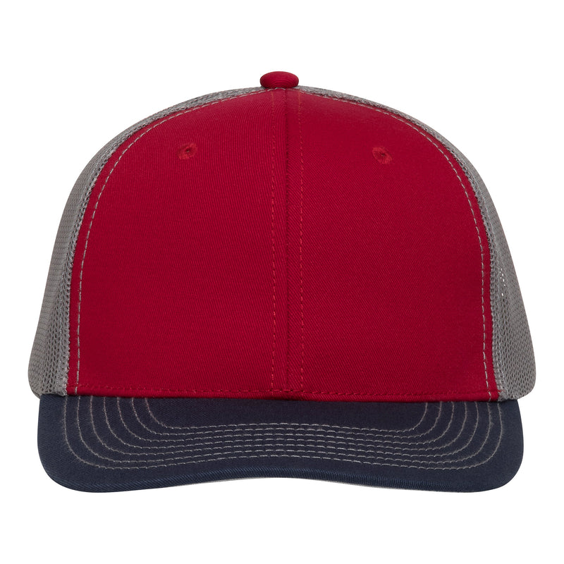 Load image into Gallery viewer, Red Cap | TriColor | Glacier MeshBack - GameGuard
