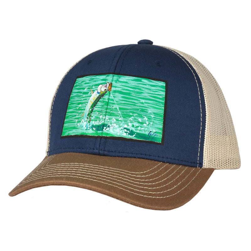 Load image into Gallery viewer, Cap - Deep Water Cap | TriColor | Stone MeshBack
