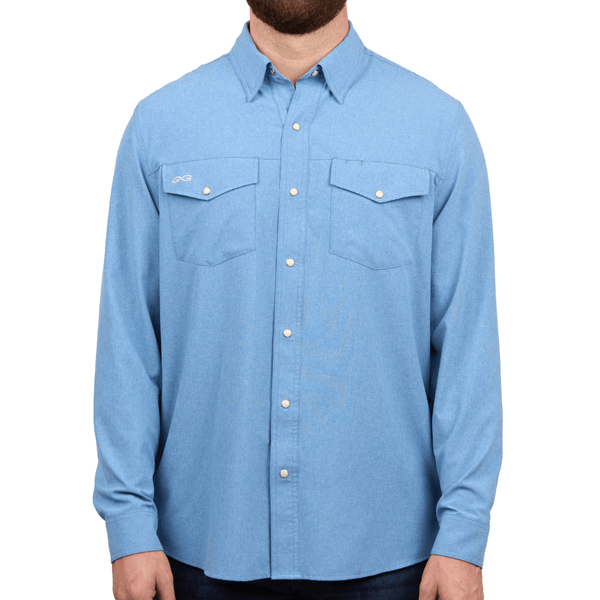 Off-Road Blue StockYard Shirt | Long Sleeve-GameGuard