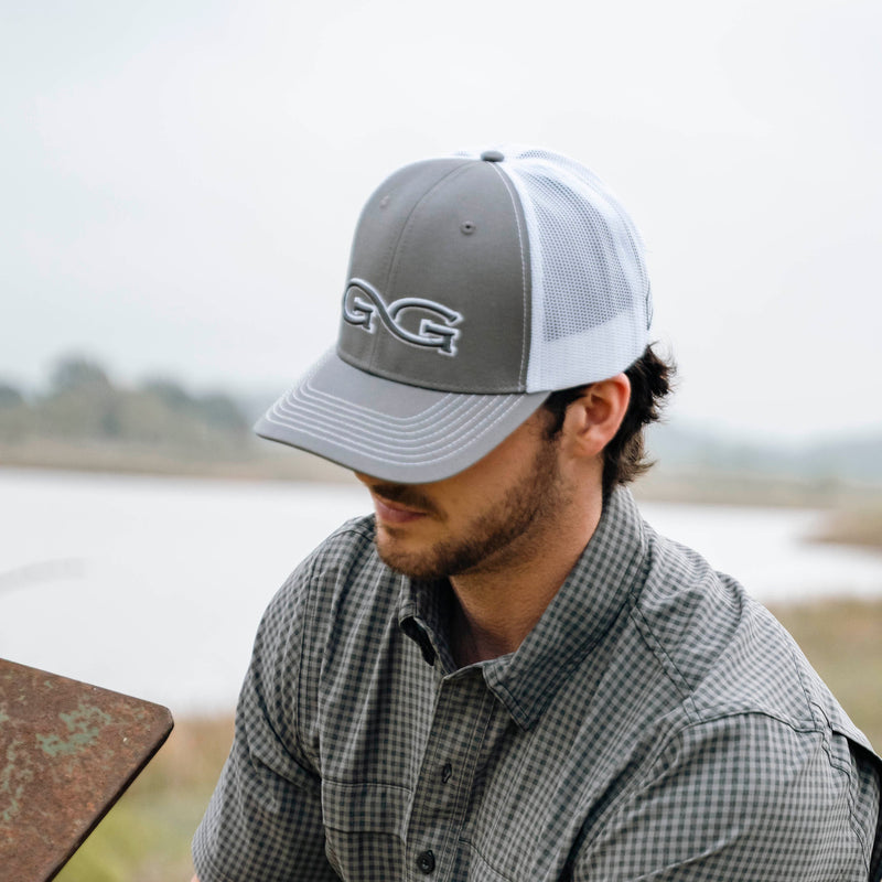 Load image into Gallery viewer, GunMetal Cap | White MeshBack - GameGuard
