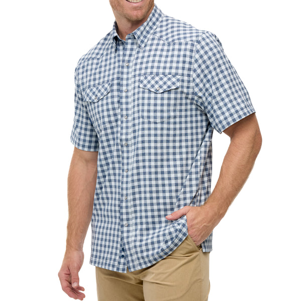 Deep Water Pearl Snap Shirt-GameGuard