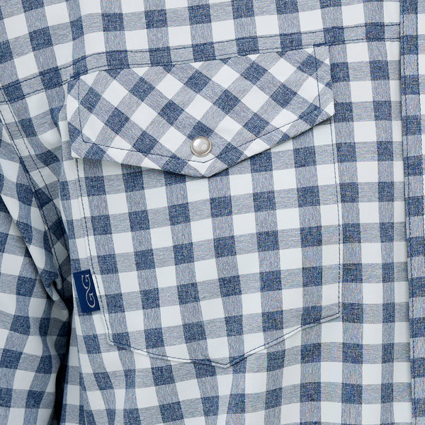 Deep Water Pearl Snap Shirt-GameGuard