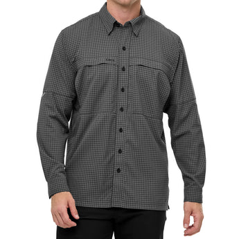 GunMetal TekCheck Shirt | Long Sleeve-GameGuard