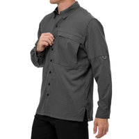 GunMetal TekCheck Shirt | Long Sleeve-GameGuard