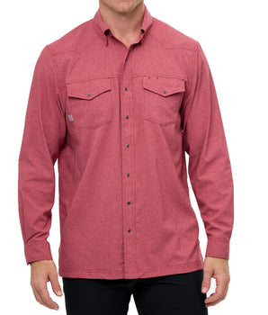 Crimson Pearl Snap Shirt | Long Sleeve-GameGuard