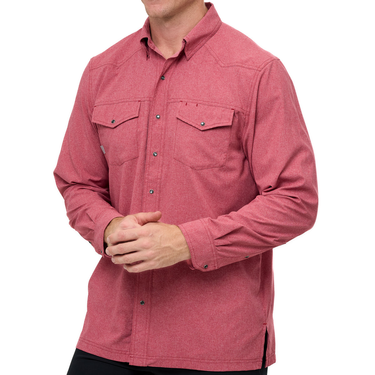 Crimson Pearl Snap Shirt | Long Sleeve-GameGuard