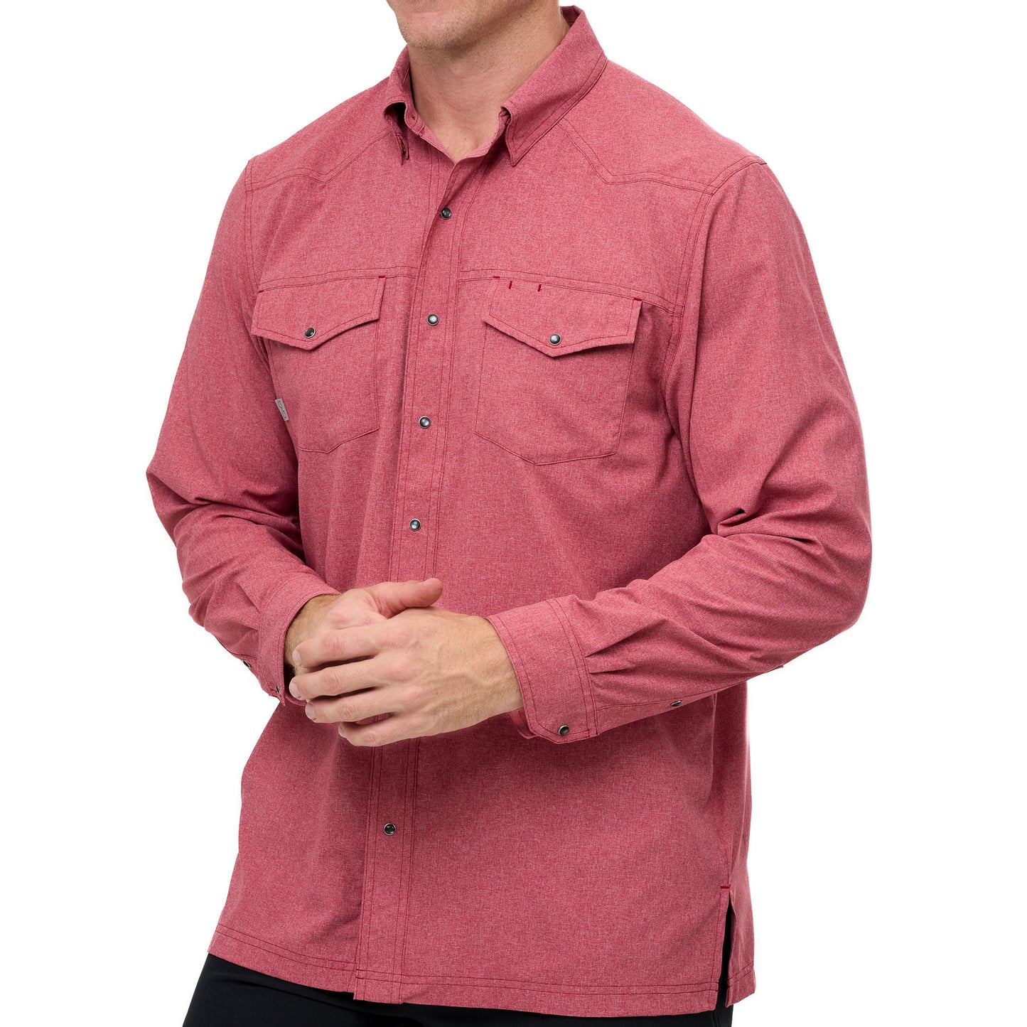Crimson Pearl Snap Shirt | Long Sleeve-GameGuard