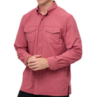 Crimson Pearl Snap Shirt | Long Sleeve-GameGuard