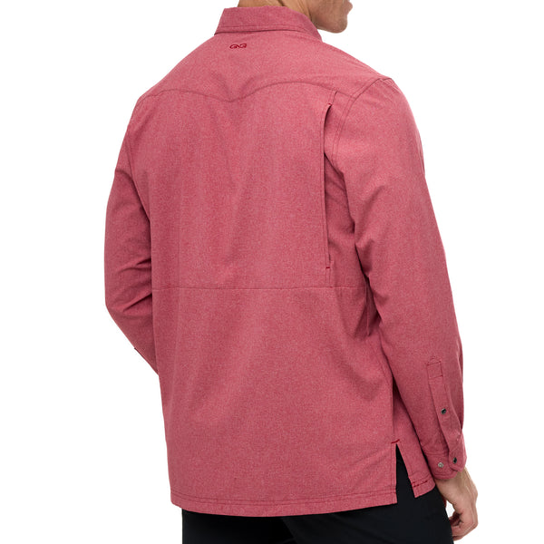 Crimson Pearl Snap Shirt | Long Sleeve-GameGuard