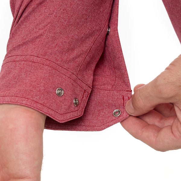 Crimson Pearl Snap Shirt | Long Sleeve-GameGuard