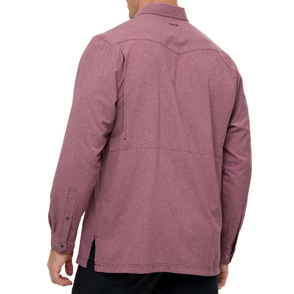 Maroon Pearl Snap Shirt | Long Sleeve-GameGuard