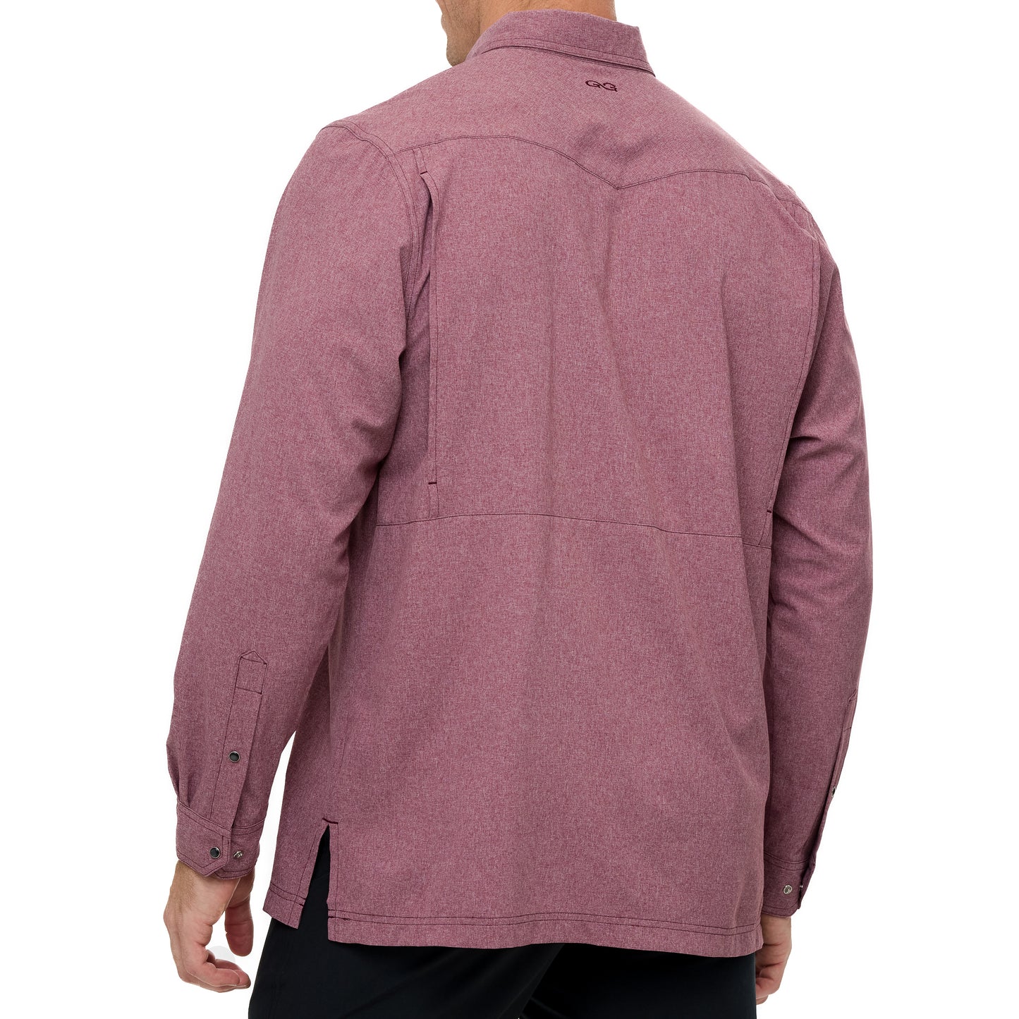 Maroon Pearl Snap Shirt | Long Sleeve-GameGuard