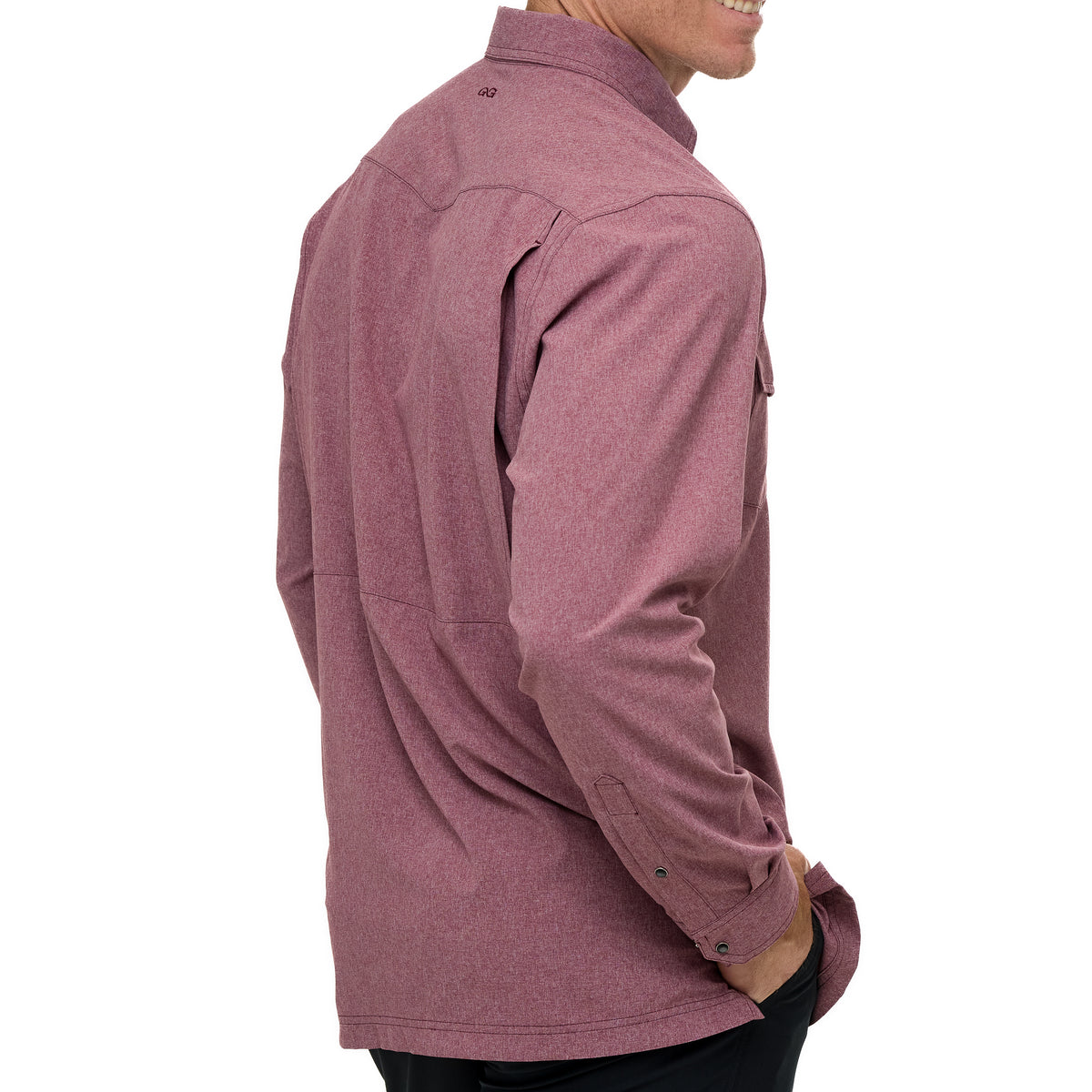 Maroon Pearl Snap Shirt | Long Sleeve-GameGuard