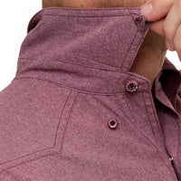 Maroon Pearl Snap Shirt | Long Sleeve-GameGuard