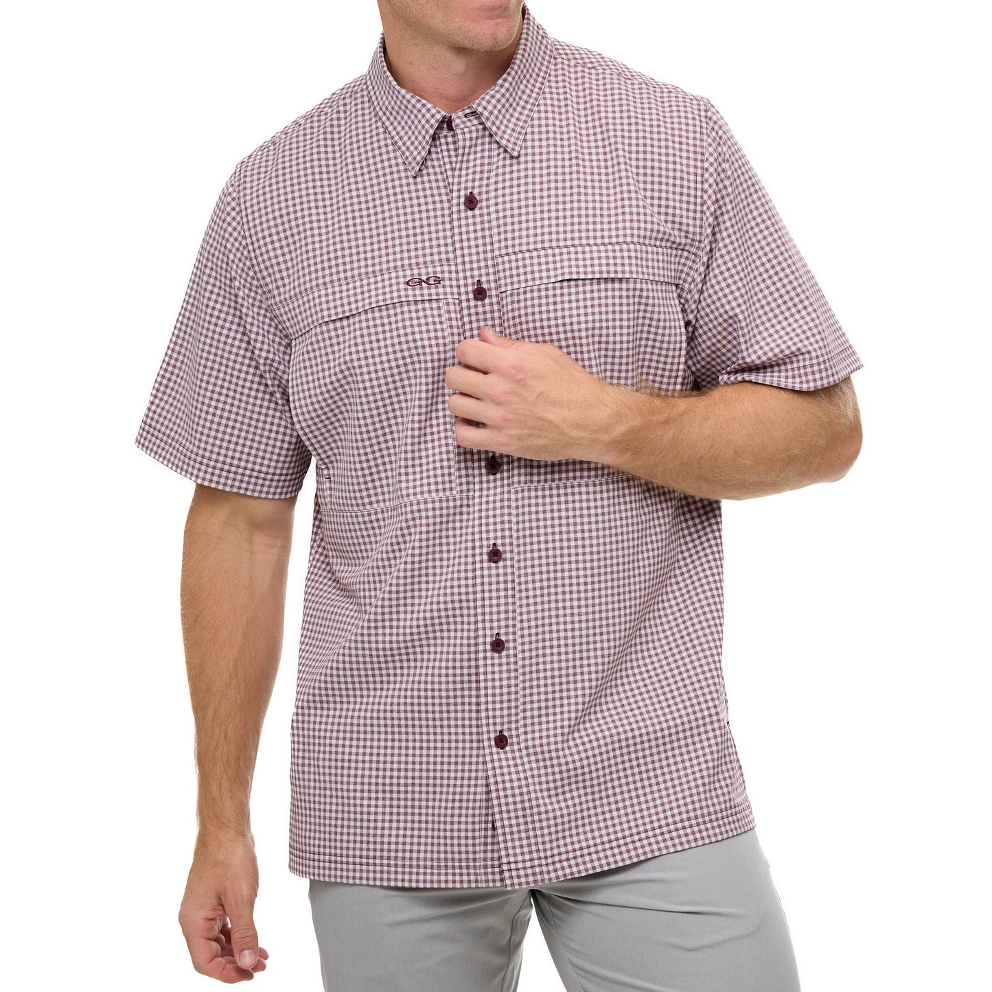 Maroon TekCheck Shirt-GameGuard