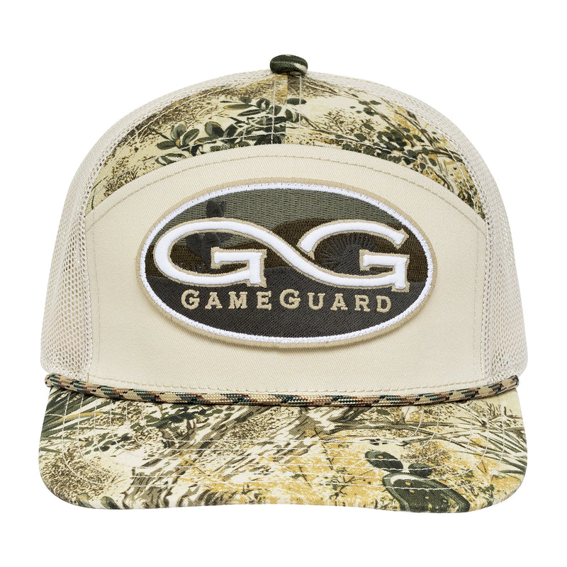 Load image into Gallery viewer, GameGuard Cap | 7-Panel | Stone MeshBack
