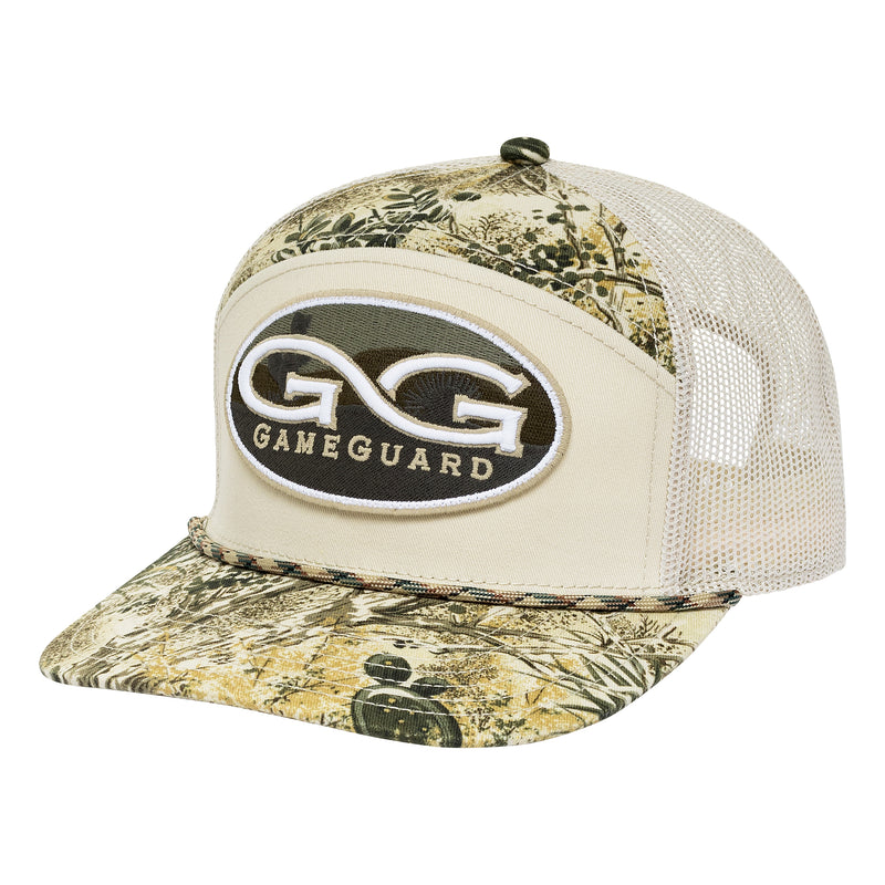 Load image into Gallery viewer, GameGuard Cap | 7-Panel | Stone MeshBack
