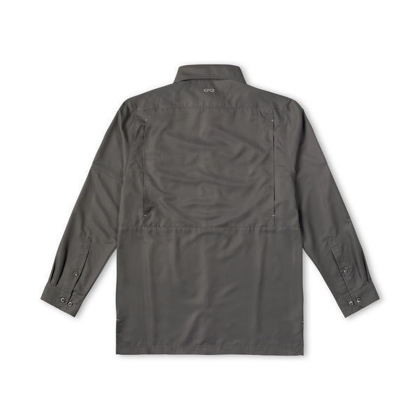 Camisa de microfibra GunMetal | Manga larga