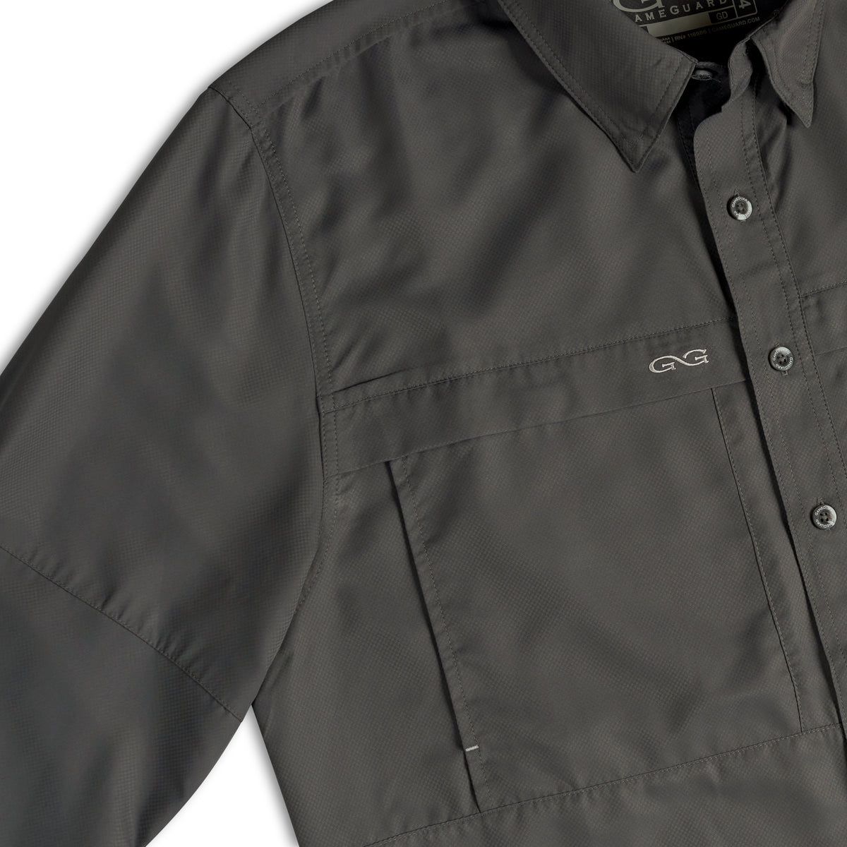 Camisa de microfibra GunMetal | Manga larga