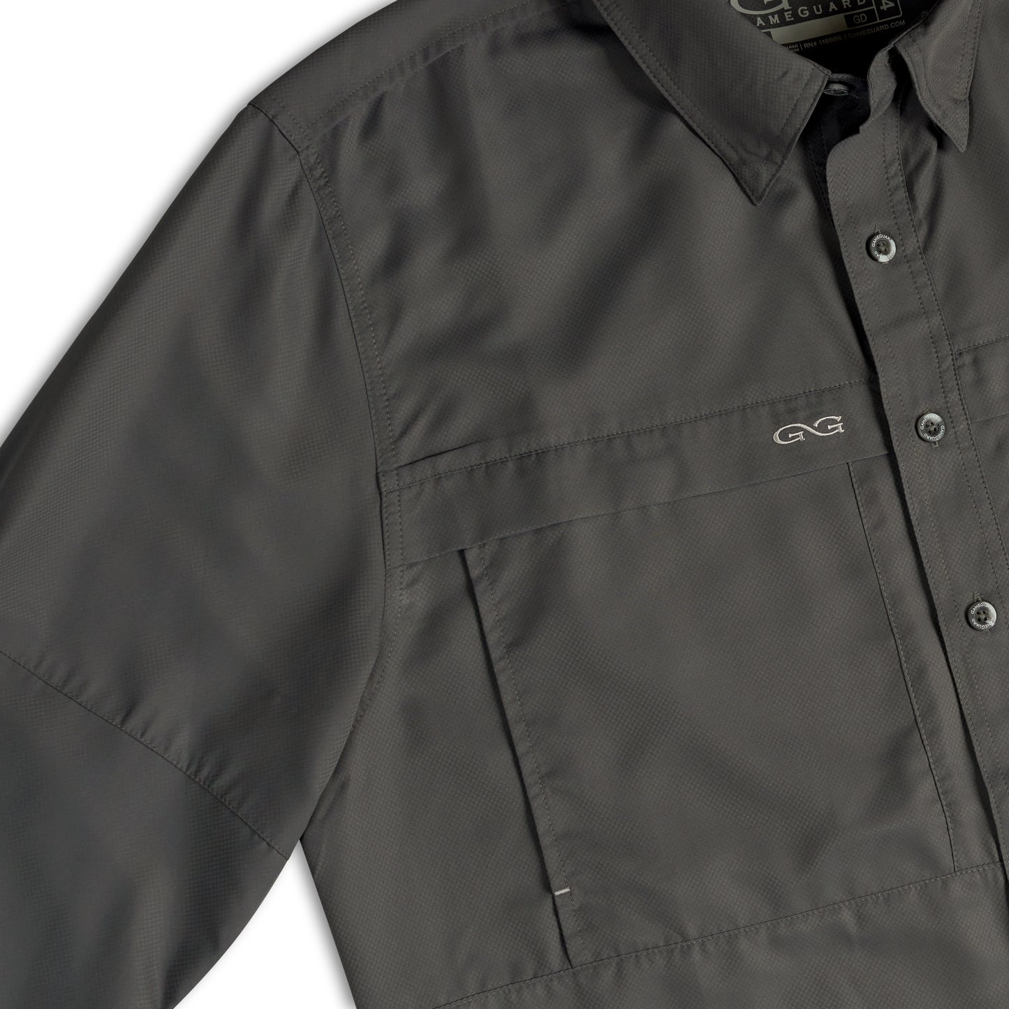 Camisa de microfibra GunMetal | Manga larga