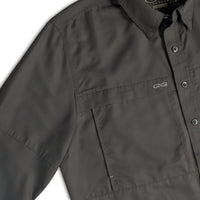 Camisa de microfibra GunMetal | Manga larga
