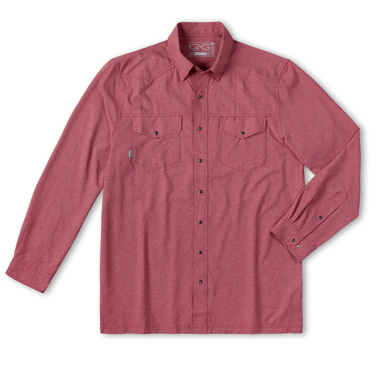 Crimson Pearl Snap Shirt | Long Sleeve