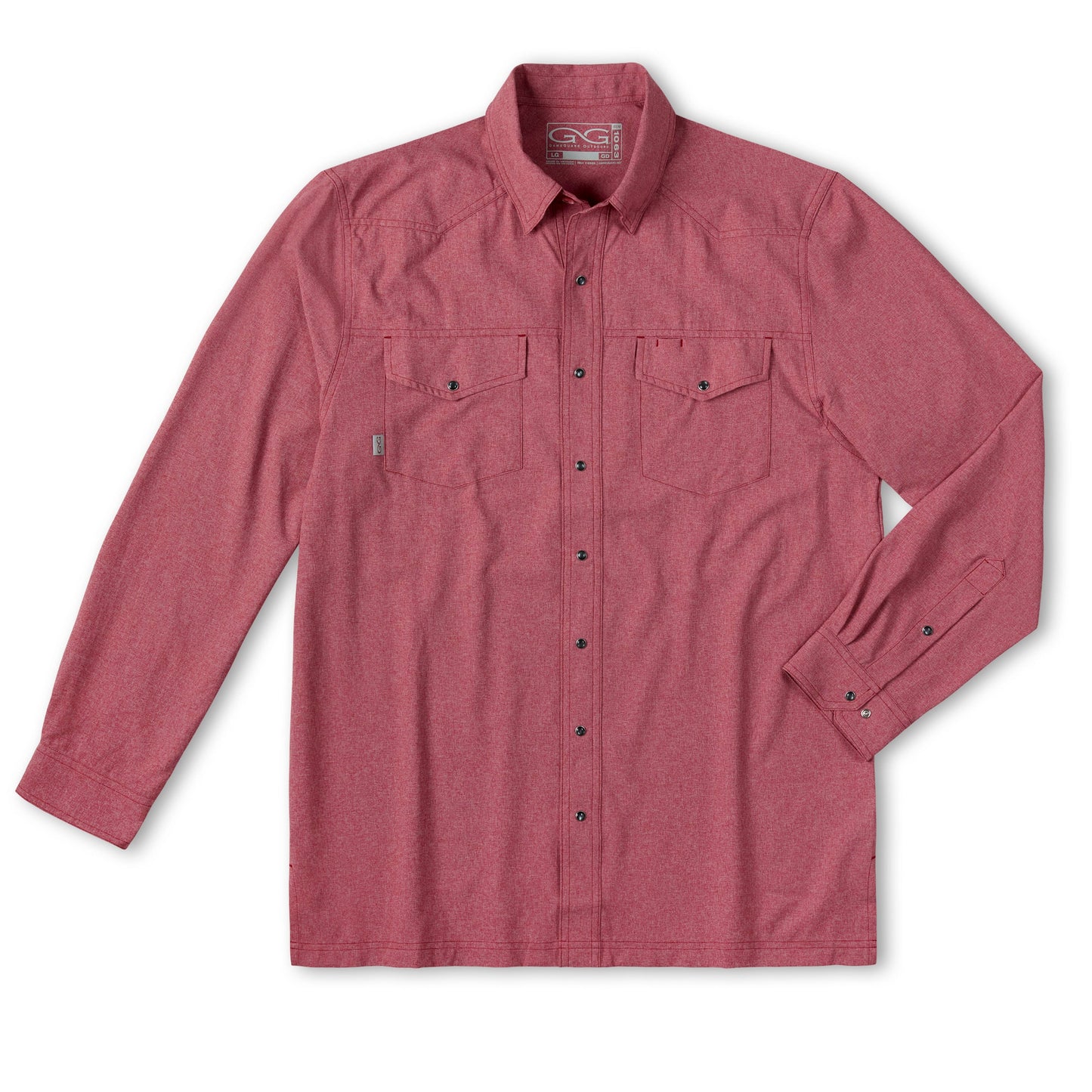 Crimson Pearl Snap Shirt | Long Sleeve